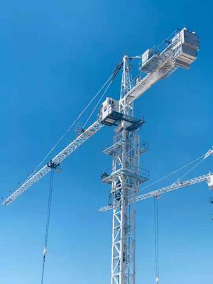 Guter Preis Topkit Jib 50 Meter 6 Tonnen Bau Turm Kran mit Teleskopkäfig Online