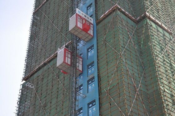 VFD-Steuerung, Warmtauchenverzinkt 2000kg Bauwerksaufzug, 0-40m/Min Fahrgastmaterialsaufzug